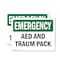 Signmission AED And Trauma Pack, 10 in W x Rectangle, Plastic OS-2PACK-EM-P-710-L-10287 - alternate 1